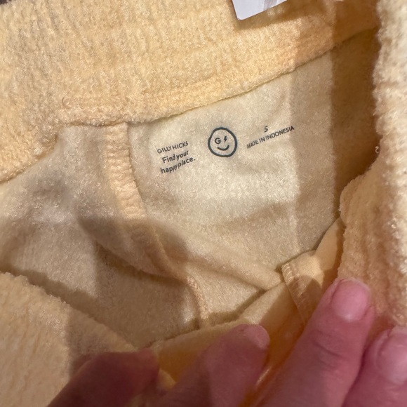 Terry jogger & bralette yellow set size small NWT - Picture 3 of 7